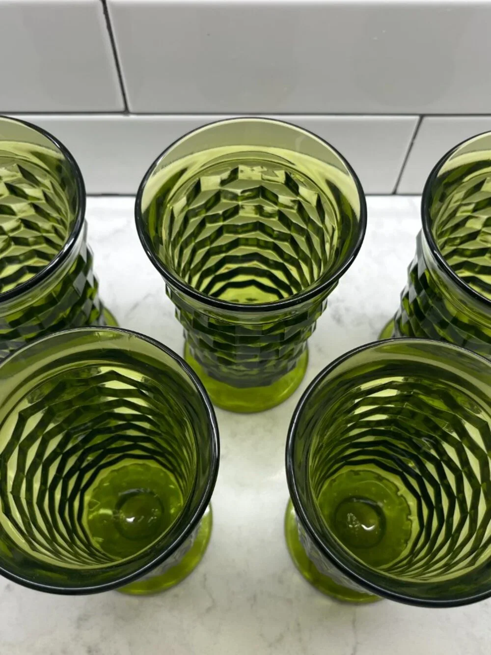 (4) Colony Whitehall Green (Avocado) Ice Tea Glass, 6